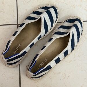 Rothy's Blue and White Espadrilles